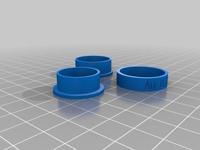 au anel 3 anéis personalizado 3d print model - Mito3D