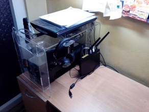 3-livello di scaffale organizzazione hdd le cuffie la stampante scanner hub usb 3d print model - Mito3D