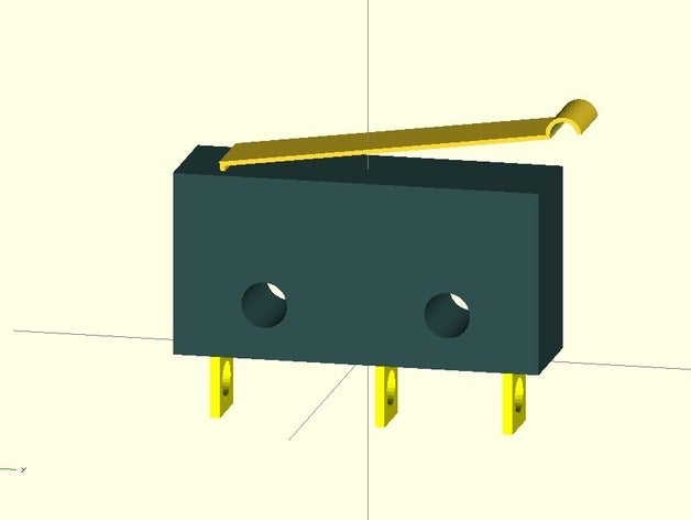 limit switch german endschalter 3d printer parts endswitch limitswitch microswitch openscad 3D print model - Mito3D