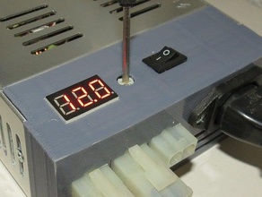 fonte de alimentação tampa versão melhorada 2 3 d a impressora partes 12v 30a molex conector openscad tamiya trimpot voltímetro 3d print model - Mito3D