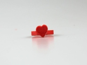 heart ring 3 rings hearts jewelery 3d print model - Mito3D