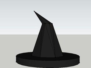 wizard hat altri nero runescape aiutante arte ornamento sketchup legno 3d print model - Mito3D