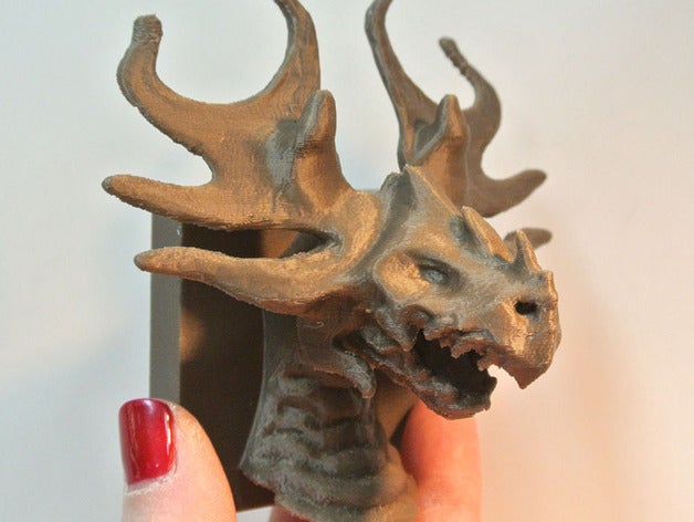 forêt mur de dragon-tête montage les animaux 3D print model - Mito3D