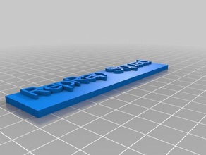 reprap squad larger name plate other customized 3d print model - Mito3D