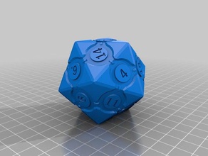 companion icosahedron numbers dice cube d20 portal 3d print model - Mito3D