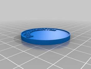 tele chip coins badges customized 3d print model - Mito3D
