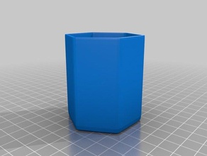 Sechskant-Glas trinken Container cup whiskey 3d print model - Mito3D