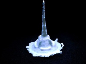 water drop splashblender fluids model sculptures cfd 3d print model - Mito3D