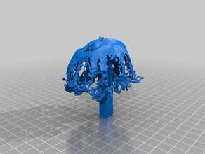 fountain water jet 3d printing tests blender cfd fluid simulation splash 3d print model - Mito3D