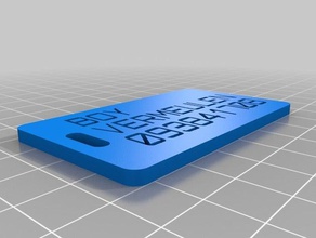 il mio personalizzato customizer versione bagagli etichetta organizzazione 3d print model - Mito3D