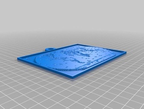 wereldkaart 2d özelleştirilmiş 3d print model - Mito3D