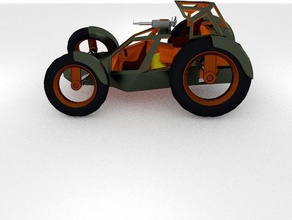 assault buggy Fahrzeuge bewaffnet dune Geschützturm 3d print model - Mito3D
