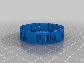 mi personalizados flexible pulsera de fablab vda pulseras 3d print model - Mito3D