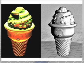 ice cream ubuntu logo food drink 3d print model - Mito3D