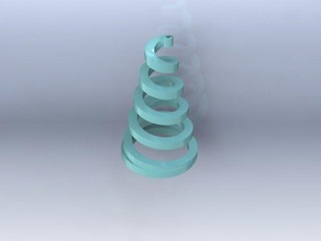 conical spring thing other coil windchime wind chime 3d print model - Mito3D