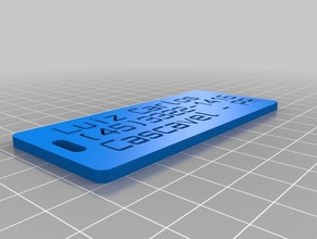 cartao chave organizzazione personalizzato 3d print model - Mito3D