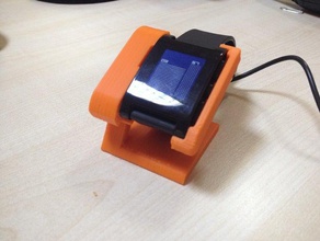 pebble smartwatch station de recharge sans origine cable chargement gadgets 3d print model - Mito3D