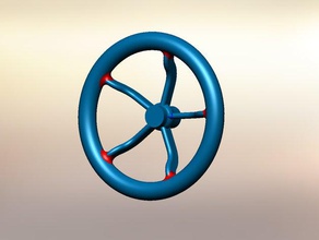 a roda de mão partes 3d print model - Mito3D