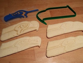 seahawks logo cookie cutter kitchen dining 12th man football nfl seattle superbowl 3d print model - Mito3D