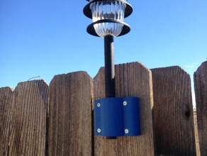 solar light fence holder mount outdoor garden 3d print model - Mito3D