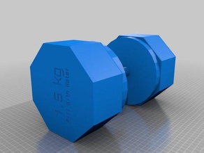 3 kg hanteln sport im freien angepasst 3d print model - Mito3D