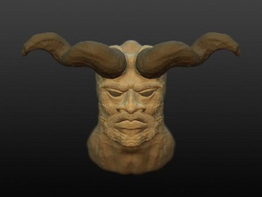 demon sculpture obj sculptures devil halloween scary sculptris 3d print model - Mito3D