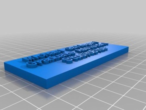 meine angepassten benutzerdefinierten Namen Platte andere 3d print model - Mito3D