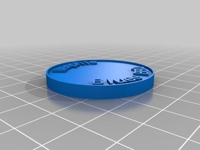 memphis bbq2 las monedas insignias personalizado 3d print model - Mito3D