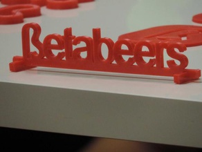 betabeers logo Zeichen logos createc 3d granada makerspace wwwcreatec3dcom 3d print model - Mito3D