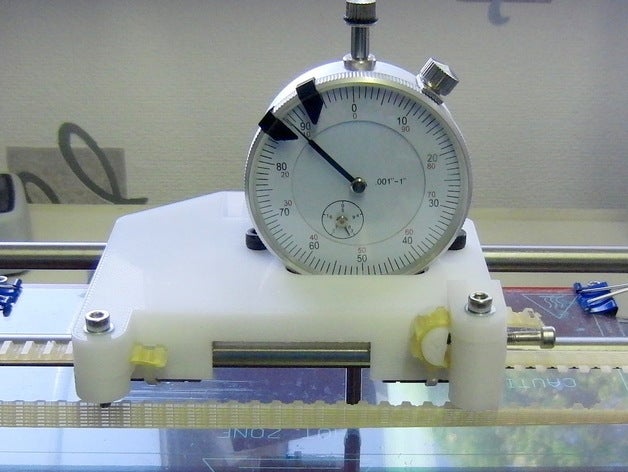 carriage dial gauge mount 3d printer accessories indicator mendel90 reprap 3D print model - Mito3D