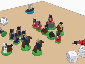 napoleónica soldado peones de la junta las piezas del juego juegos 3d print model - Mito3D