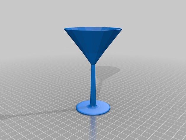 martini-Glas Container Flasche Wein 3D print model - Mito3D