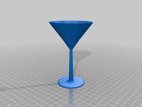 verre à martini les conteneurs la bouteille vin 3d print model - Mito3D
