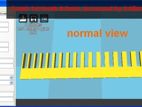 Kalibrierung Kamm anpassbar 3d drucken tests customizer slicer-Einstellungen tester 3d print model - Mito3D