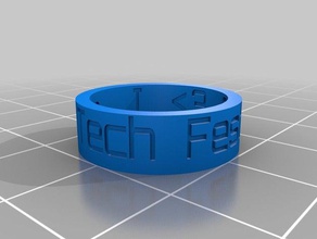 6 tech fest rings customized 3d print model - Mito3D