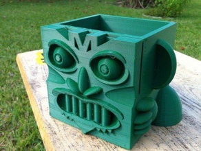 Maya-cube Kopf Pflanzer outdoor Garten 3d print model - Mito3D