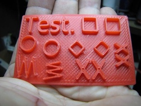 patrón de prueba 3d la impresión pruebas 3d print model - Mito3D