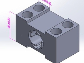 lm8uu pillow block parts guide rail slide 3d print model - Mito3D