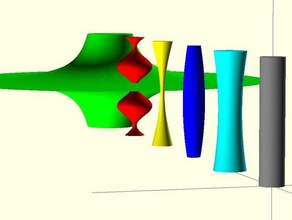 paramétrique de la colonne cylindre rayon variable des bâtiments les structures arbitraire rh openscad temple 3d print model - Mito3D