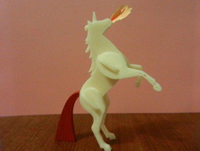 majestoso unicórnio criaturas majestade ornamento o sketchup slot brinquedo 3d print model - Mito3D