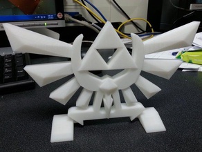 efsane zelda stading hyrules crest oyuncak oyun aksesuarlar link mantle sembol triforce 3d print model - Mito3D