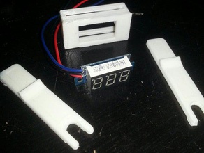 led digital voltmeter bracket electronics volt meter mount powersupply 3d print model - Mito3D