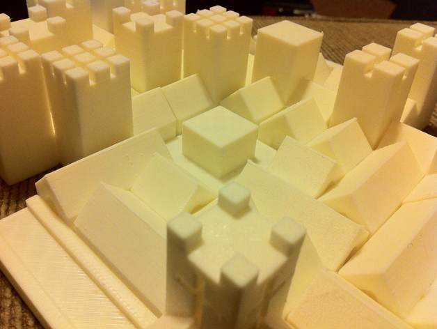 catedral de jogo brinquedos jogos boardgame ponte igreja cidade a fonte torre 3D print model - Mito3D
