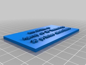 name plate3d Drucker-distributor andere angepasst 3d print model - Mito3D