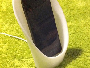 megafono smartphone foro del cavo mobile viva voce vivavoce iphone musica speaker stand 3d print model - Mito3D