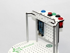 button mount turtlebot robotics buttons holder 3d print model - Mito3D