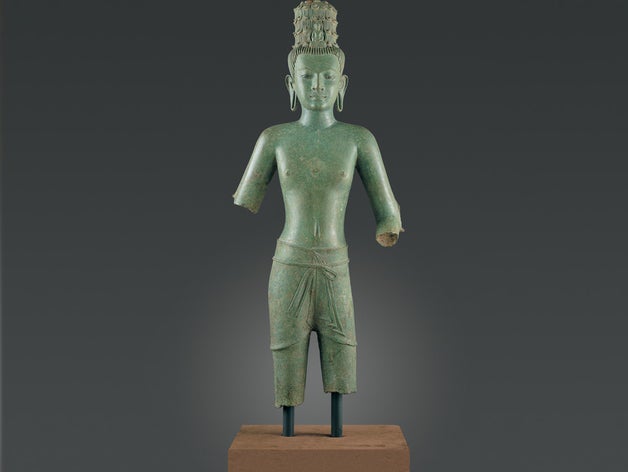 stehende vierarmige avalokiteshvara bodhisattva unendliches Mitgefühl durchsucht Replikate 123d catch erfasst met3d met museum museum-scan Skulptur 3D print model - Mito3D