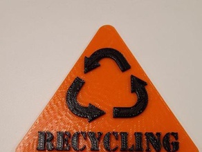 recycling-Zeichen Organisation 3d print model - Mito3D
