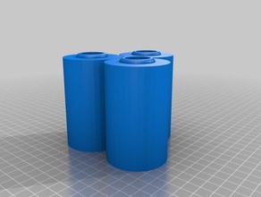 3 petali di 80 mm altezza vaso arredamento personalizzato 3d print model - Mito3D