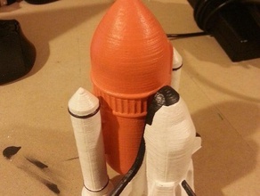 simple space shuttle vehicles rocket 3d print model - Mito3D